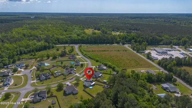 167 Fallbrook Ln, Rocky Point, NC 28457 - bird's eye view featuring a forest view
