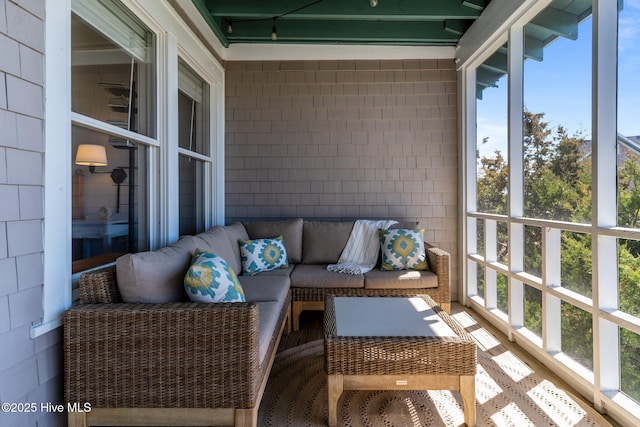 view of sunroom