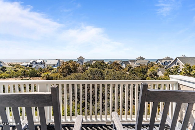 balcony with a residential view