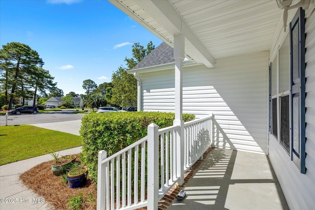 view of patio / terrace featuring covered porch