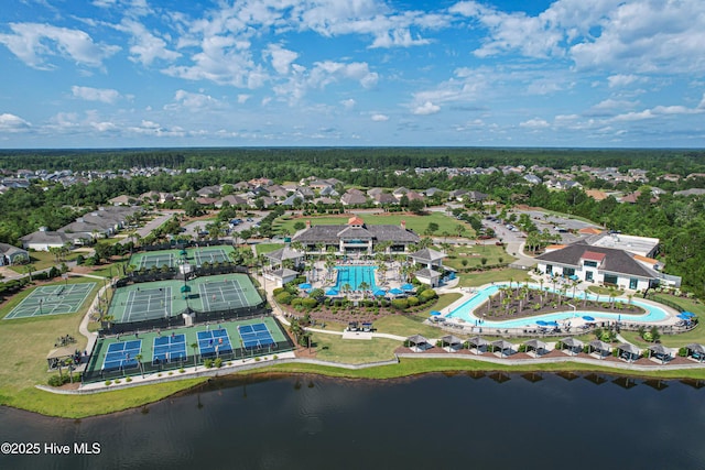 9036 Island Rider Ct NE, Leland, NC 28451 - bird's eye view with a residential view and a water view