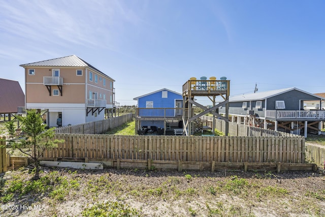 view of jungle gym featuring a fenced backyard