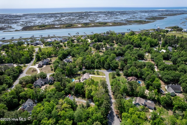 703 Baby Doe Cir, Hampstead, NC 28443 - birds eye view of property with a water view