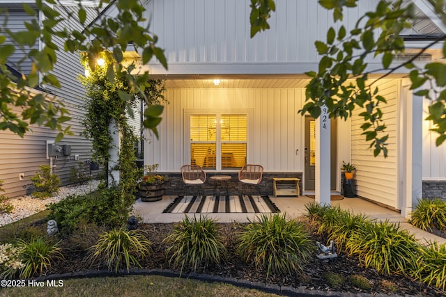 view of patio with covered porch