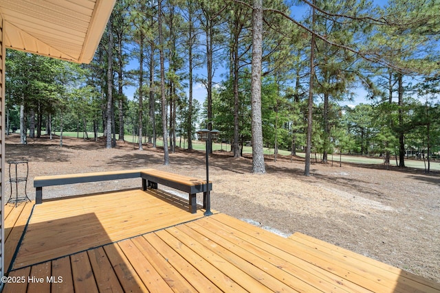 180 Lancashire Ln, West End, NC 27376 - view of wooden deck