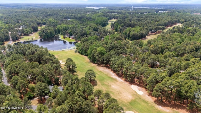 180 Lancashire Ln, West End, NC 27376 - drone / aerial view featuring a water view, golf course view, and a forest view