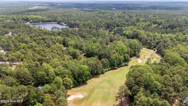 180 Lancashire Ln, West End, NC 27376 - bird's eye view featuring a water view, a view of trees, and golf course view