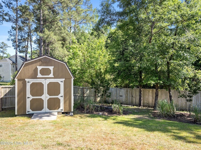 212 Peaceful Ln, Hubert, NC 28539 - view of shed featuring a fenced backyard