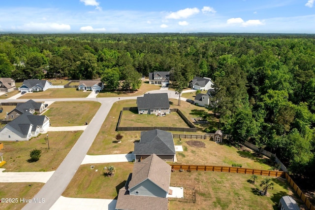 212 Peaceful Ln, Hubert, NC 28539 - aerial view featuring a view of trees and a residential view