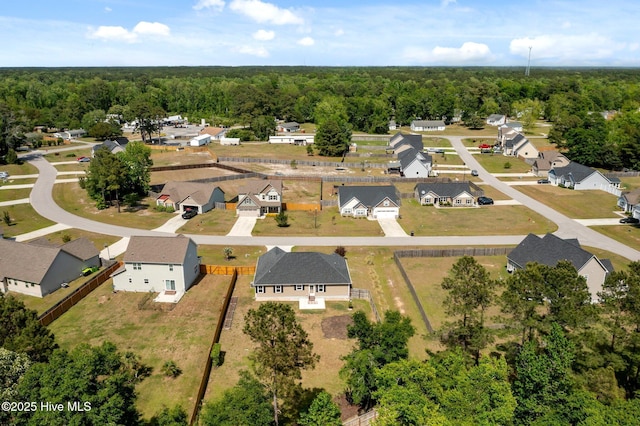 212 Peaceful Ln, Hubert, NC 28539 - bird's eye view with a residential view and a wooded view