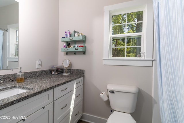151 Windsor Ln, Edenton, NC 27932 - bathroom with toilet, baseboards, and vanity