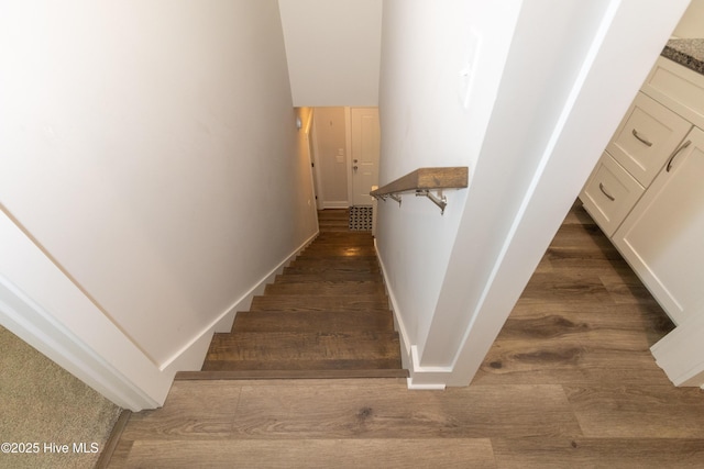 151 Windsor Ln, Edenton, NC 27932 - stairs featuring baseboards and wood finished floors