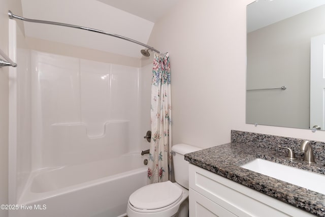 151 Windsor Ln, Edenton, NC 27932 - bathroom featuring vanity, shower / tub combo, and toilet
