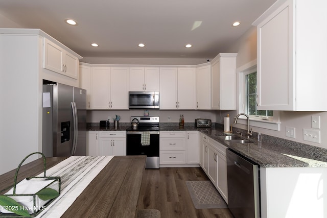 151 Windsor Ln, Edenton, NC 27932 - kitchen with a sink, white cabinets, stainless steel appliances, and recessed lighting