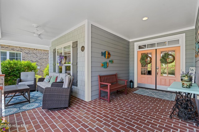 2465 Meridian Rd NE, Leland, NC 28451 - view of patio with a porch and an outdoor living space