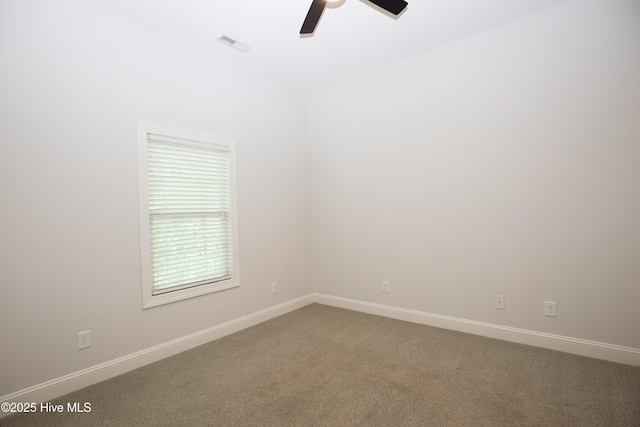 4 Cordelia Way, Vass, NC 28394 - unfurnished room featuring baseboards, ceiling fan, visible vents, and light colored carpet