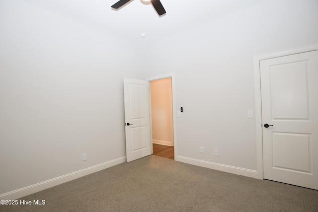 4 Cordelia Way, Vass, NC 28394 - unfurnished bedroom with baseboards, ceiling fan, and carpet