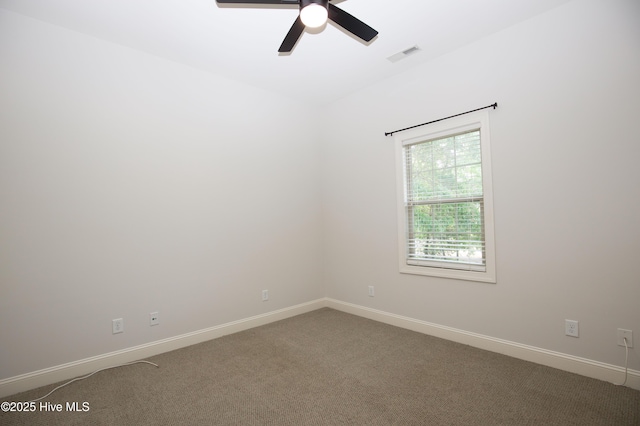 4 Cordelia Way, Vass, NC 28394 - carpeted spare room with baseboards, ceiling fan, and visible vents