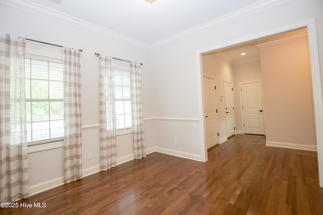 4 Cordelia Way, Vass, NC 28394 - unfurnished room featuring baseboards, ornamental molding, and wood finished floors