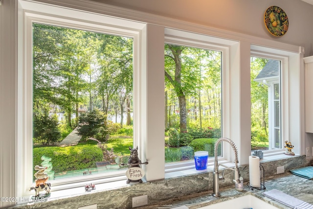 entryway with a sink