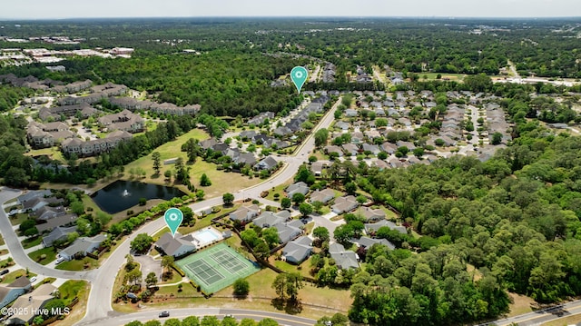 745 Royal Bonnet Dr, Wilmington, NC 28405 - aerial view with a water view, a view of trees, and a residential view