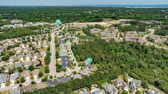 745 Royal Bonnet Dr, Wilmington, NC 28405 - bird's eye view featuring a view of trees and a residential view