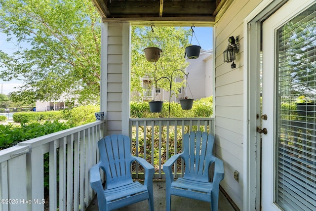 balcony with covered porch