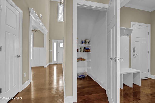 interior space with wood finished floors