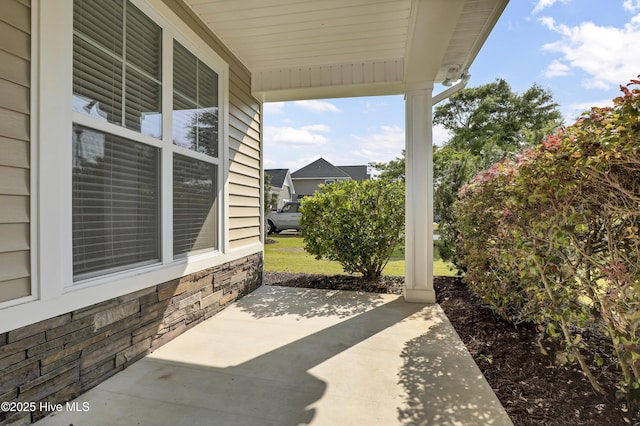 view of patio / terrace with a porch