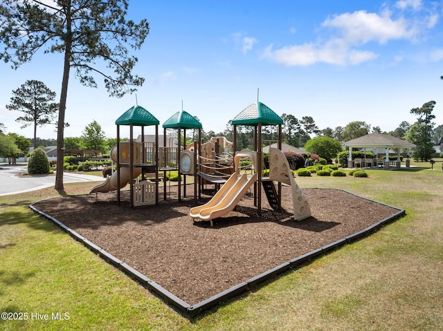 1164 Amber Pines Dr, Leland, NC 28451 - community jungle gym featuring a yard and a gazebo