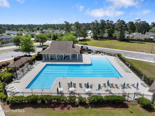 1164 Amber Pines Dr, Leland, NC 28451 - pool featuring a patio area and fence