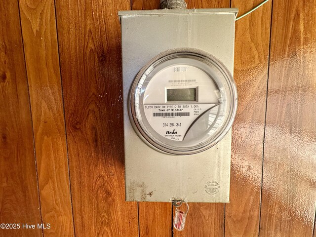 interior details with electric meter