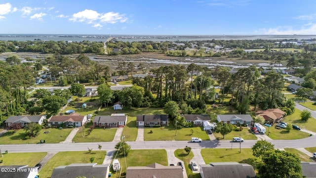 drone / aerial view with a residential view
