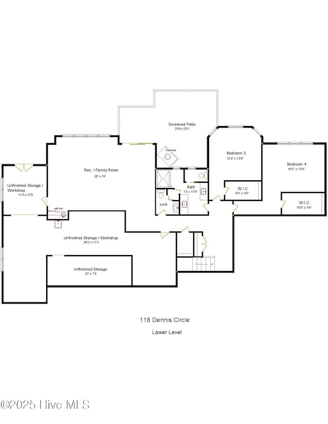 118 Dennis Cir W, End, NC 27376 - floor plan / room layout