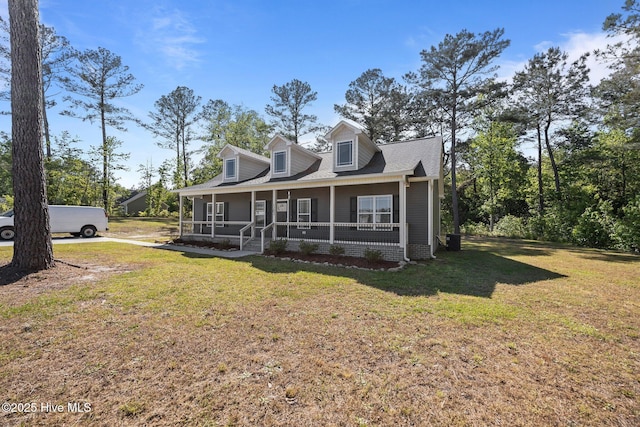 1203 English Colony Pl, Washington, NC 27889 - view of front of home featuring covered porch and a front yard