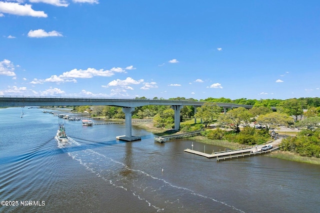 421 35th St, Sunset Beach, NC 28468 - water view with a notable bridge
