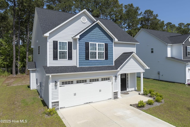 230 Lookout Ln, Sneads Ferry, NC 28460 - bird's eye view featuring a wooded view and a residential view