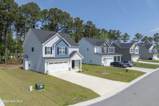 230 Lookout Ln, Sneads Ferry, NC 28460 - drone / aerial view featuring a residential view and a view of trees