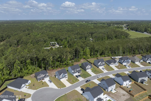 230 Lookout Ln, Sneads Ferry, NC 28460 - drone / aerial view featuring a forest view and a residential view