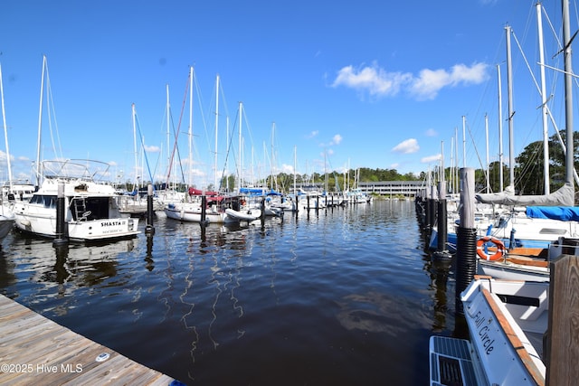 5017 Bucco Reef Rd, New Bern, NC 28560 - dock area with a water view and view of marina