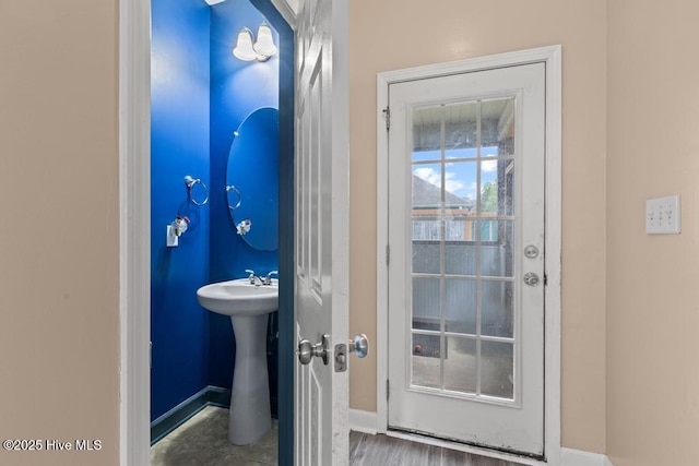 248 Seville St, Jacksonville, NC 28546 - bathroom with baseboards and a sink