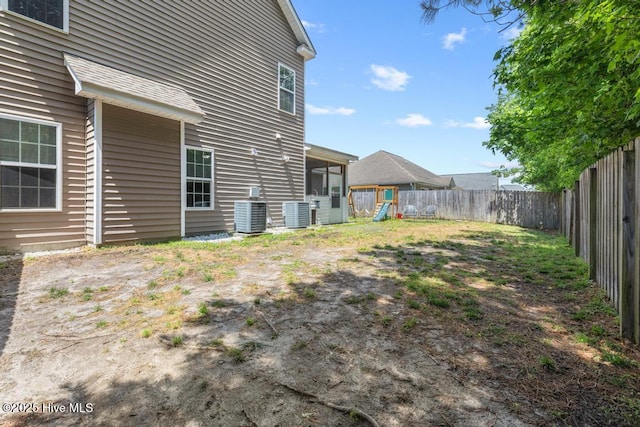 248 Seville St, Jacksonville, NC 28546 - fenced backyard with central AC and a sunroom