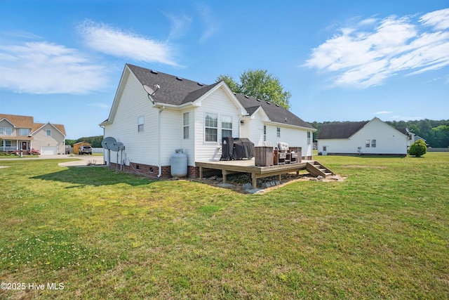 101 Whitetail Ct, South Mills, NC 27976 - back of property featuring a yard and a deck