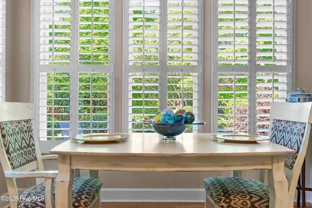 view of dining room