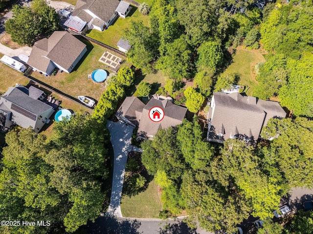 bird's eye view featuring a residential view