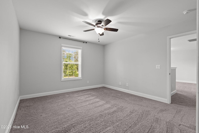 224 Pristine Ct, West End, NC 27376 - empty room with a ceiling fan, a smoke detector, and carpet