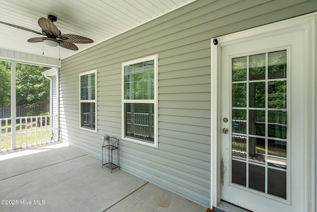 224 Pristine Ct, West End, NC 27376 - view of patio with a ceiling fan