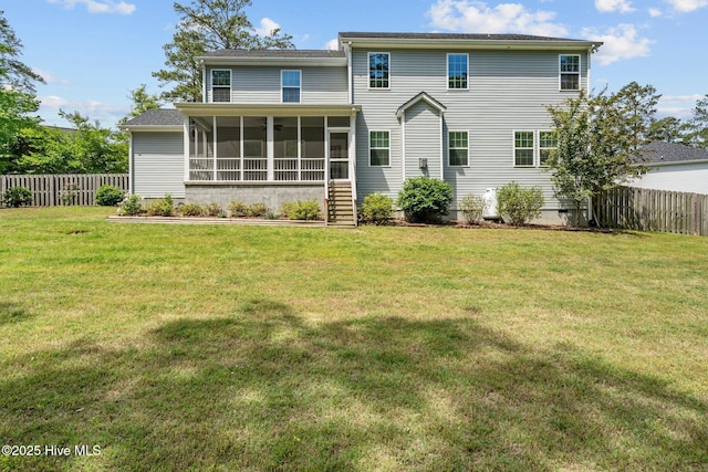 224 Pristine Ct, West End, NC 27376 - back of house featuring a sunroom