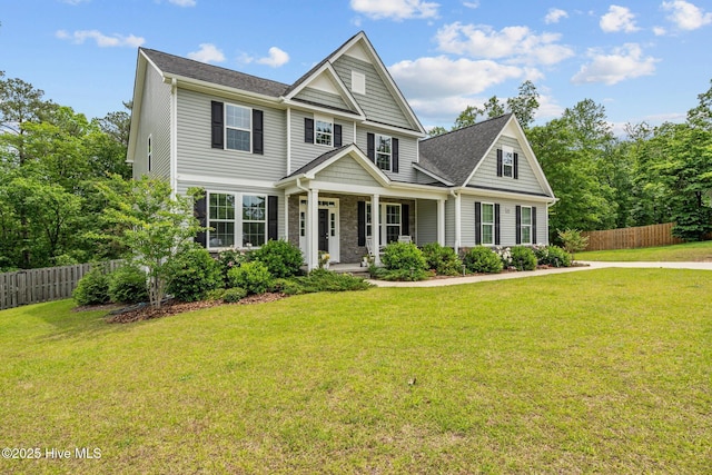 224 Pristine Ct, West End, NC 27376 - view of front facade with a porch and a shingled roof