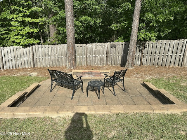 view of patio / terrace with a fenced backyard